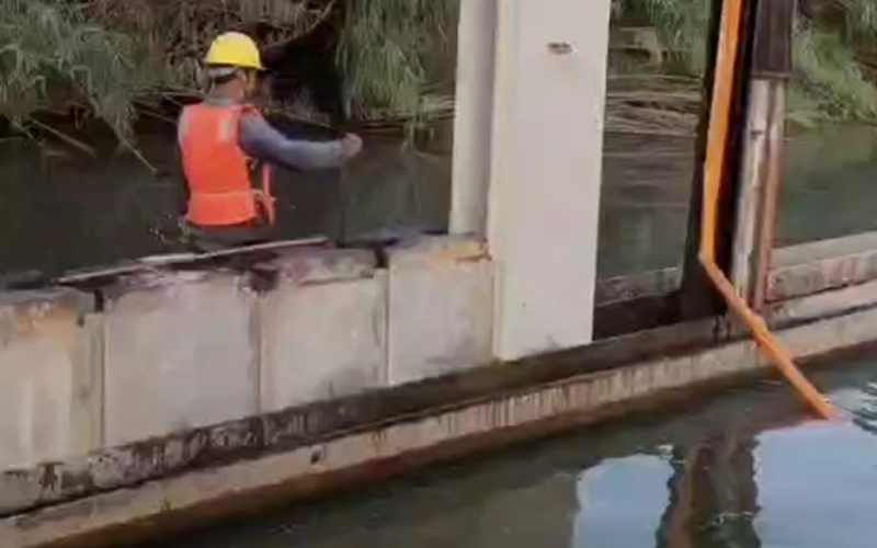 南通市海安李堡河施工现场